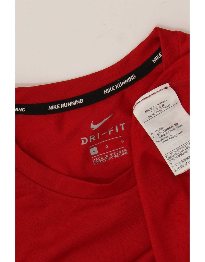 Мужская футболка Nike Dri Fit, большой красный полиэстер
