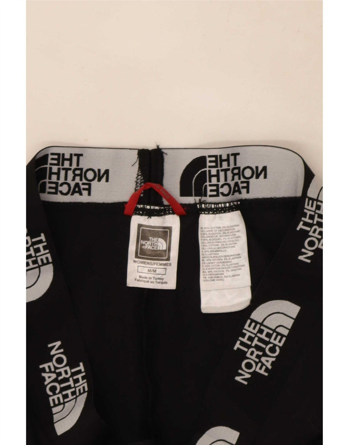 Женские леггинсы с рисунком The North Face UK 12, средний черный хлопок, черный цвет
