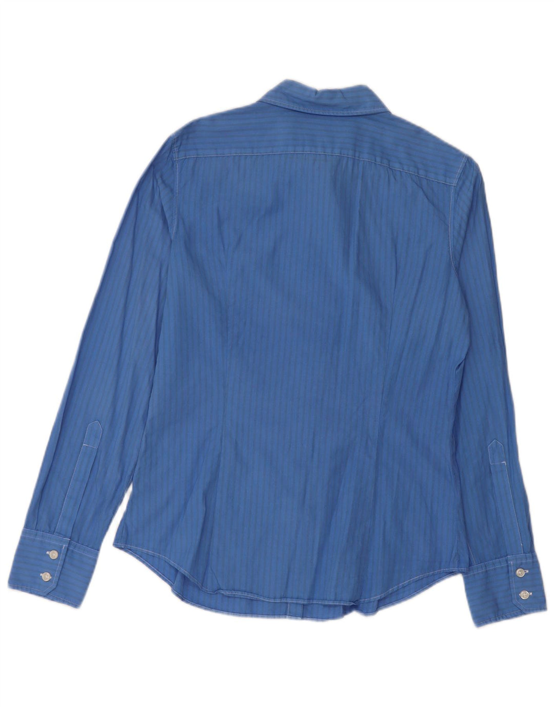 BENETTON Womens Shirt UK 16 Large Blue Striped