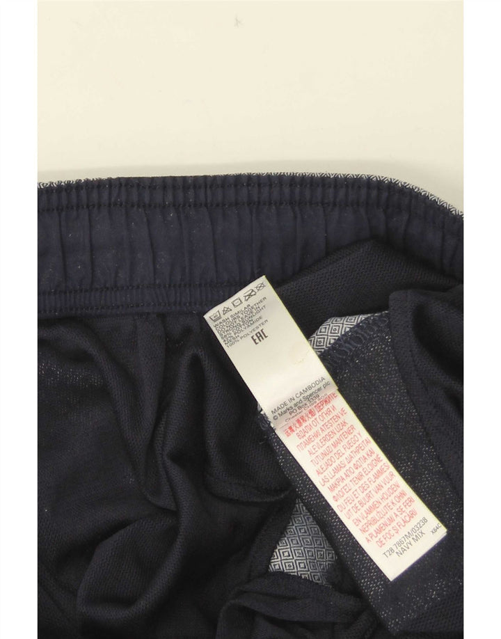 Мужские спортивные шорты Marks & Spencer, большие темно-синие, хлопковые с геометрическим рисунком
