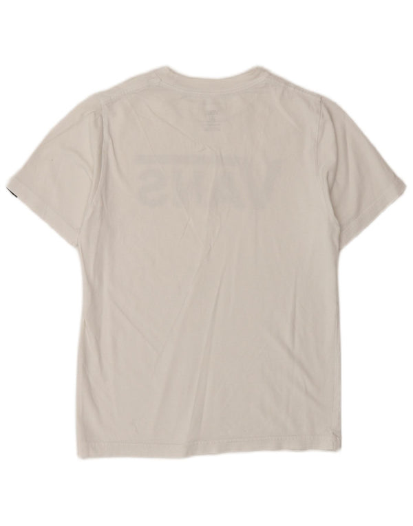 Футболка с рисунком Vans для мальчиков, топ 8–9 лет, маленький размер, белый хлопок