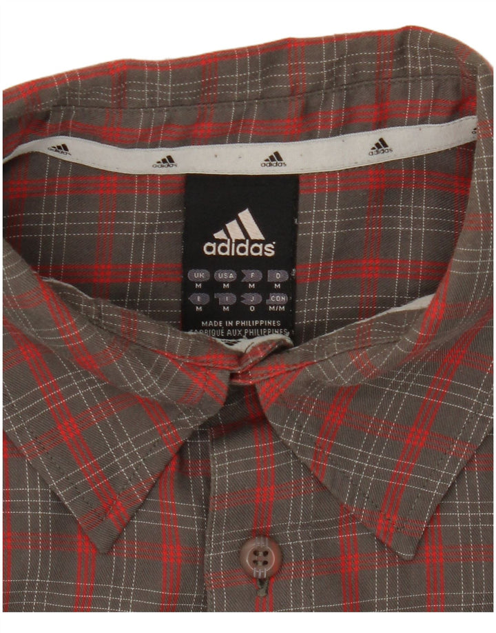 Мужская фланелевая рубашка Adidas среднего серого цвета