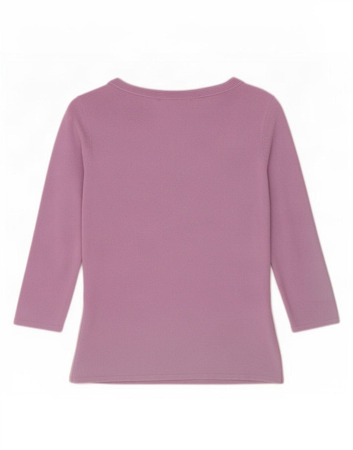 Женский топ Zara с рукавом 3/4 UK 12, средний фиолетовый, вискоза