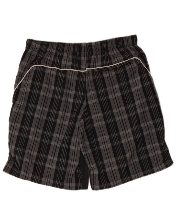 Мужские спортивные шорты Nike среднего серого цвета в клетку из полиэстера