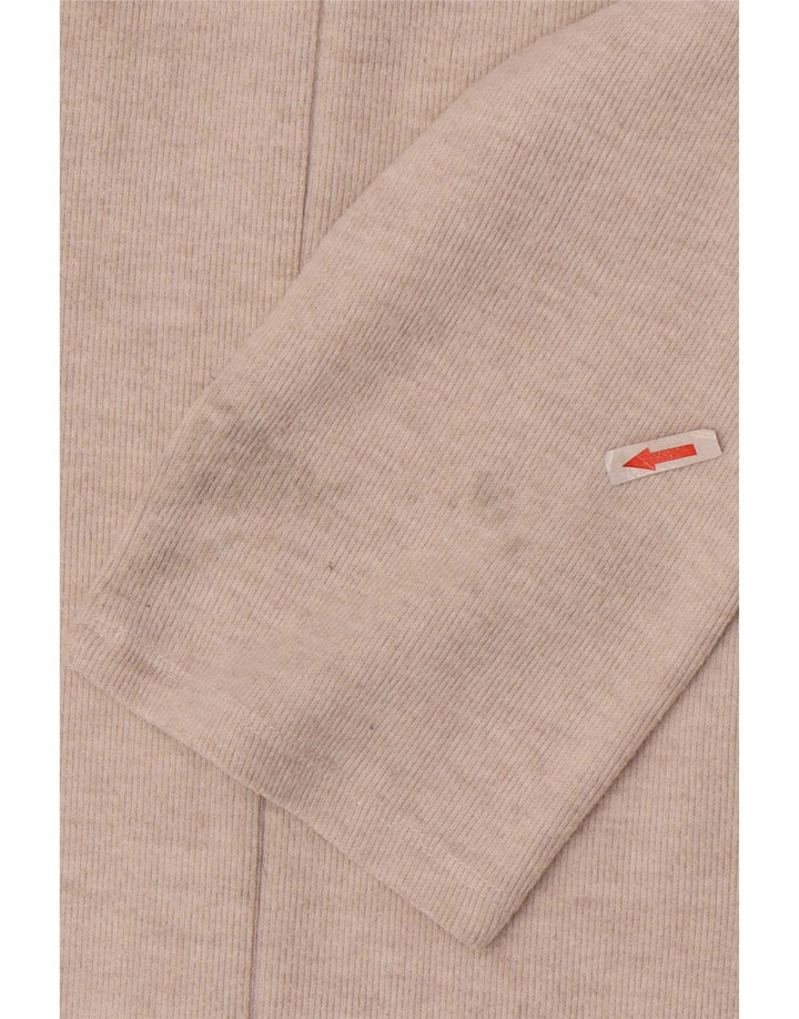 Женское платье прямого кроя с рукавом 3/4 Zara UK 12, средний бежевый