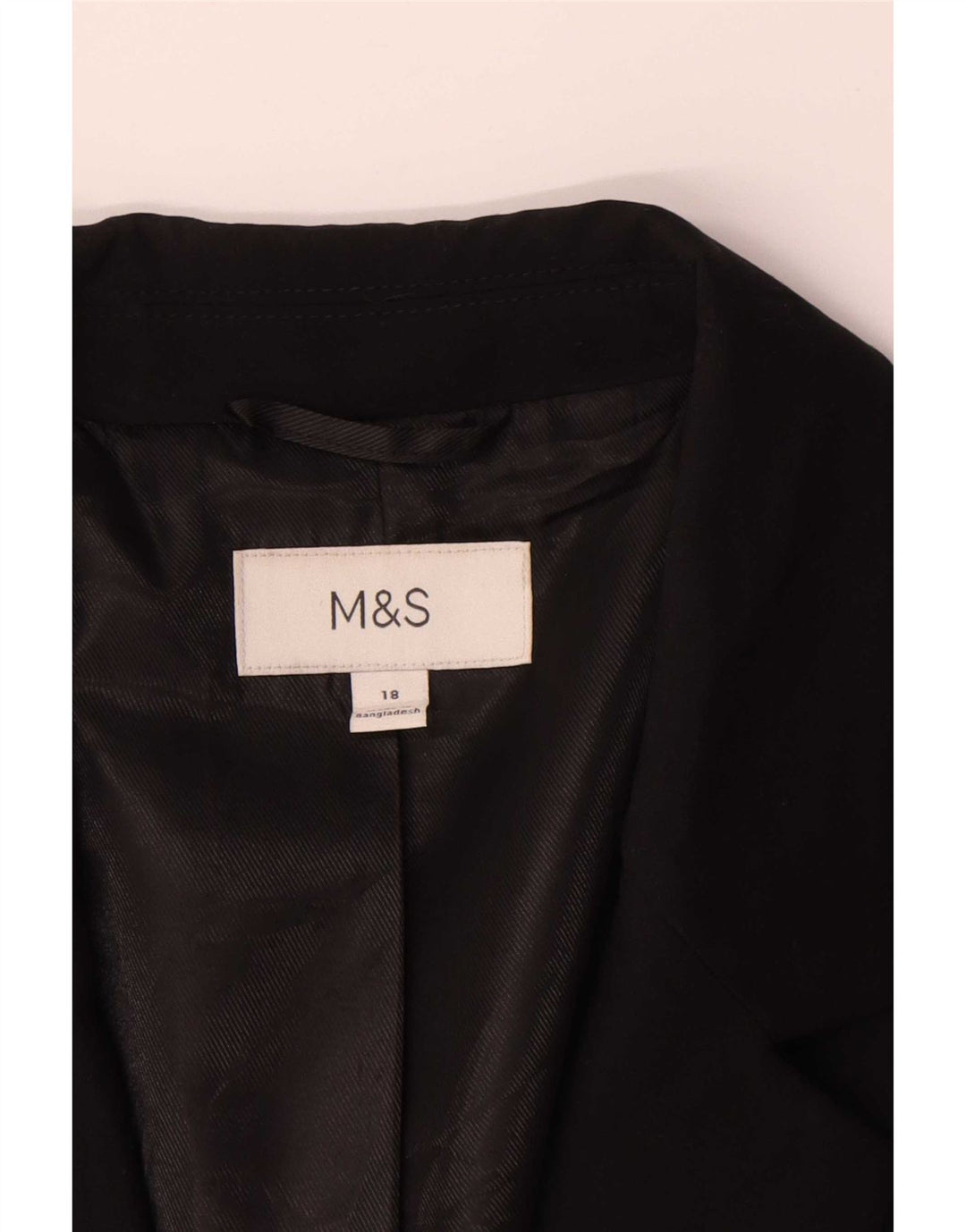 Женский пиджак на 1 пуговице Marks & Spencer UK 18 XL, черный полиэстер