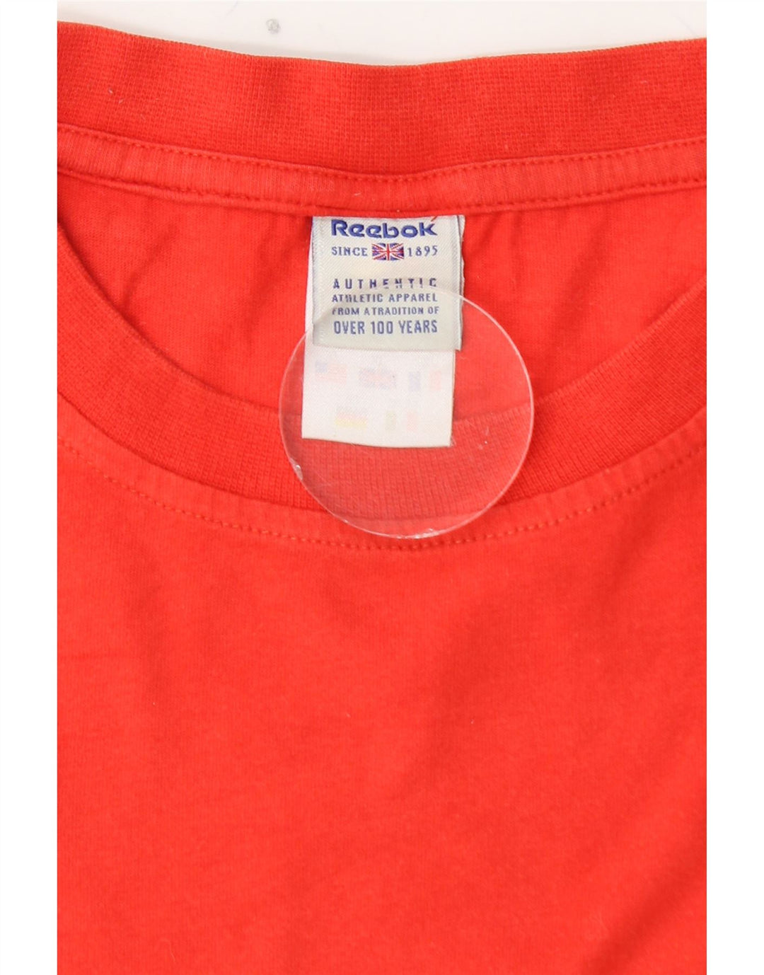 REEBOK Мужская футболка с рисунком, большой красный хлопок