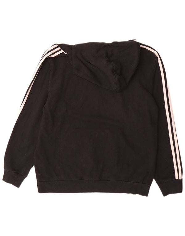 Adidas Mens Graphic Hoodie Jumper XL Black Cotton