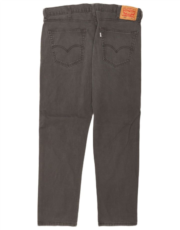 Мужские зауженные джинсы Levi's 502 W38 L32 Серые хлопковые