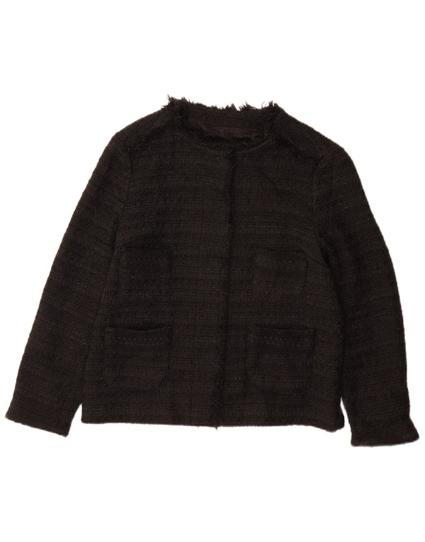 Женский пиджак ZARA UK 12, средний черный