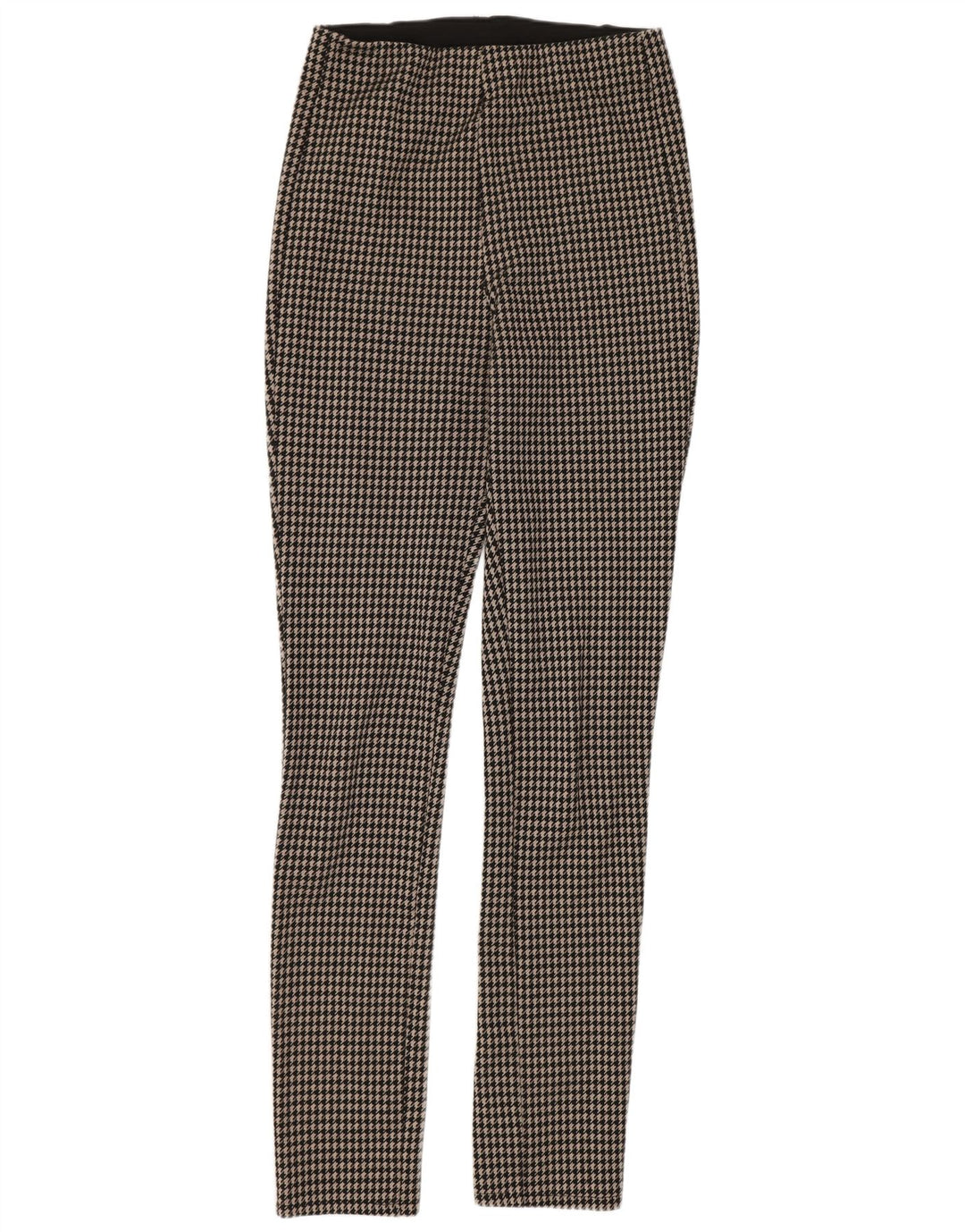 Женские леггинсы Zara UK 14, средние, черные с узором «гусиные лапки»