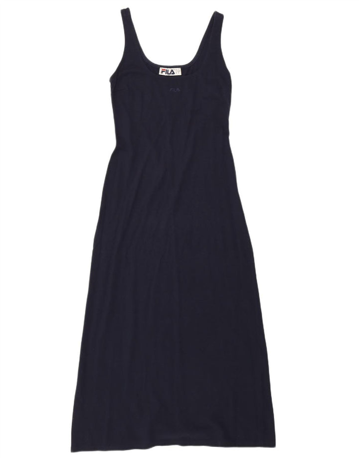 FILA Womens Sleeveless Maxi Dress IT 40/42 Small Navy Blue