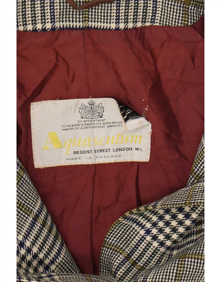 Aquascutum Женское Пальто UK 14 Средне-серый "гусиные лапки"