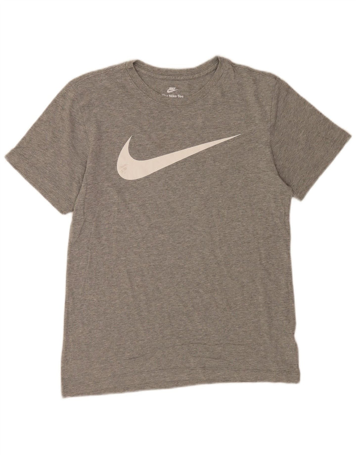 Мужская футболка с рисунком Nike, маленький серый, в крапинку