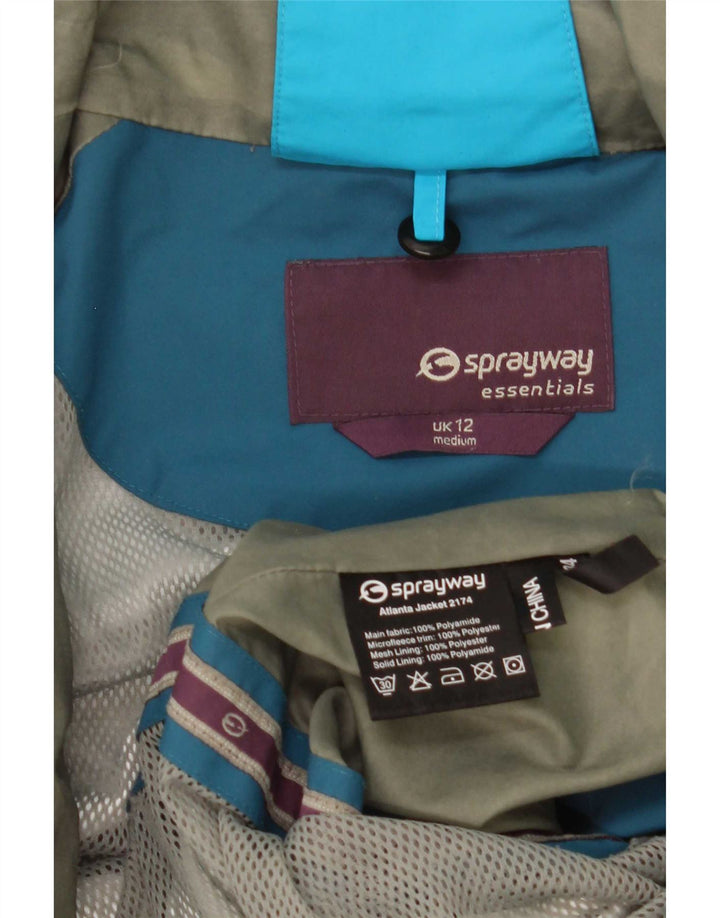 Женская дождевик с капюшоном Sprayway UK 12, средний синий, полиамид с цветными блоками