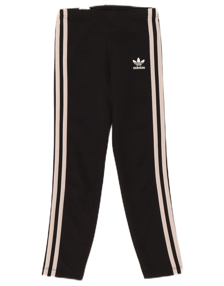 Леггинсы Adidas для девочек 7-8 лет, черные, полиэстер