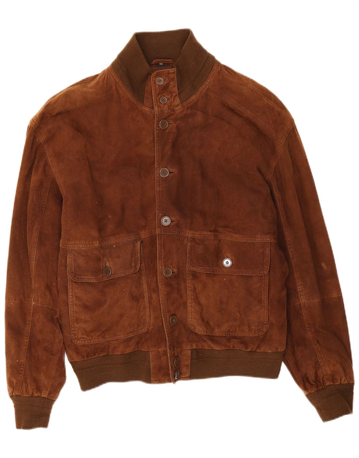 Мужской замшевый бомбер Conbipel IT 48 Medium Brown Leather
