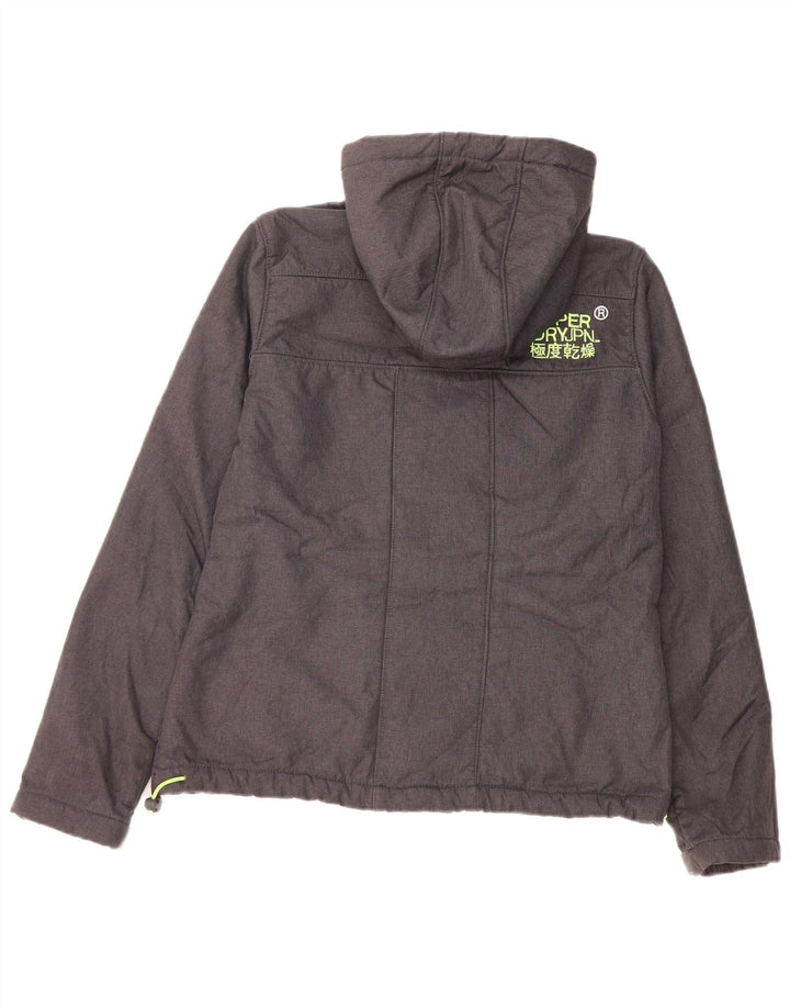 Женская ветровка Superdry Windtrekker UK 16, большой серый полиэстер