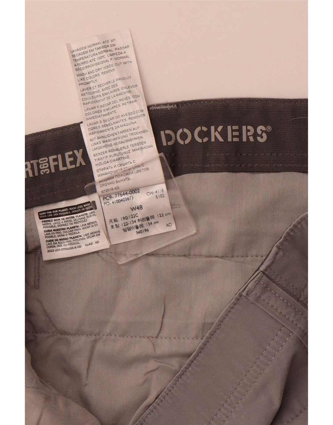 Мужские шорты-чиносы DOCKERS W48 4XL Серые, хлопок