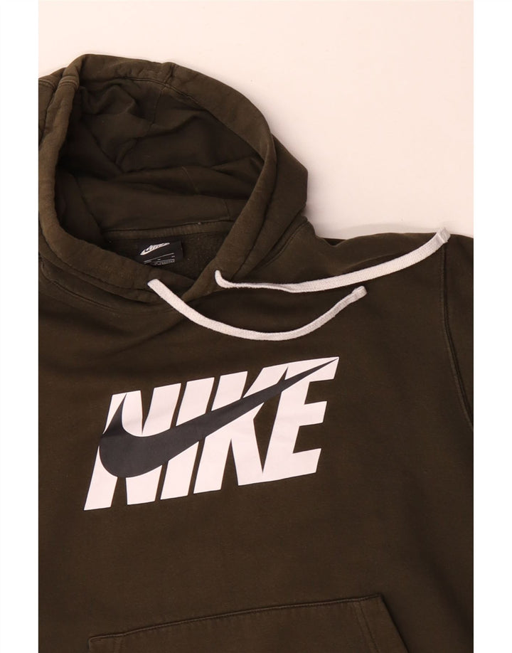 Мужской джемпер с капюшоном Nike с рисунком, средний цвет, хаки, хлопок