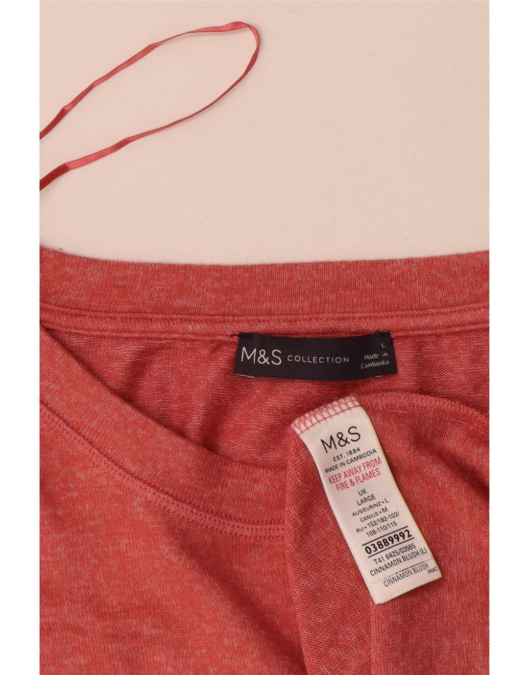 Мужская футболка Marks & Spencer, большая красная вискоза