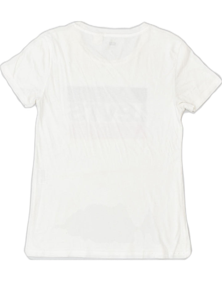 LEVI'S Womens Graphic T-Shirt Top UK 6 XS White | Vintage | Thrift | Second-Hand | Used Clothing | Messina Hembry 