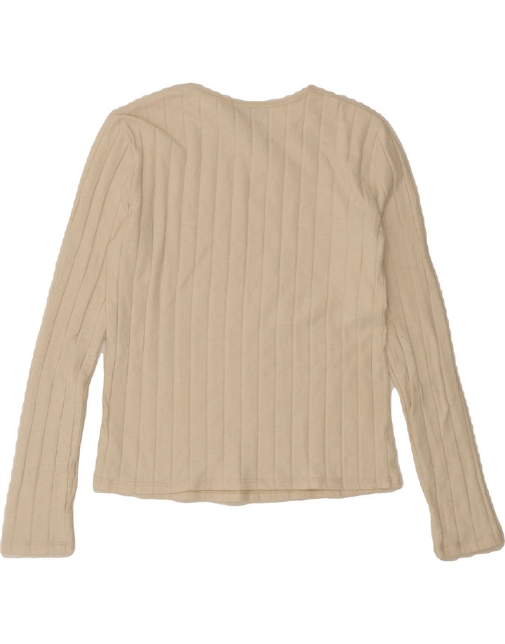ZARA Womens Top Long Sleeve UK 10 Small White Vintage Zara and Second-Hand Zara from Messina Hembry 