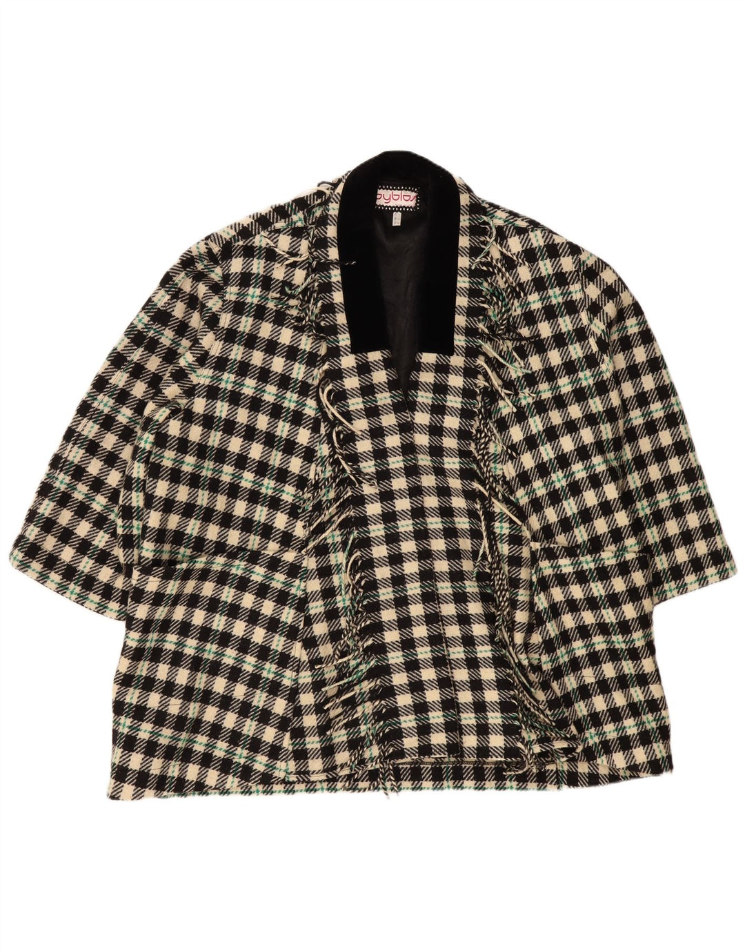 Женское открытое пальто Byblos IT 42 Medium Black Check Wool