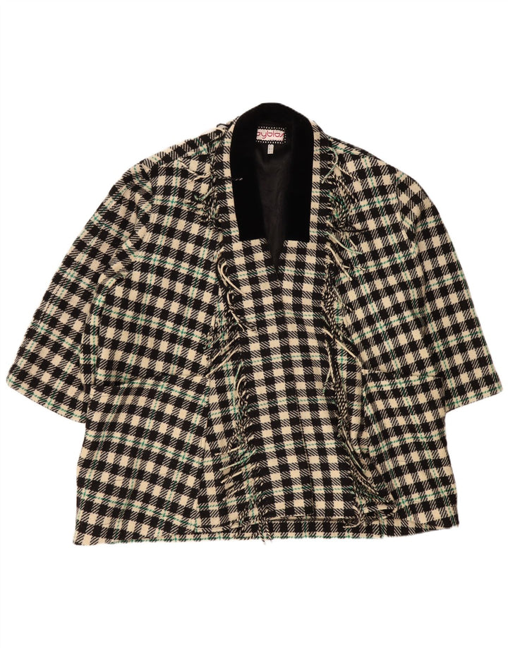 Женское открытое пальто Byblos IT 42 Medium Black Check Wool
