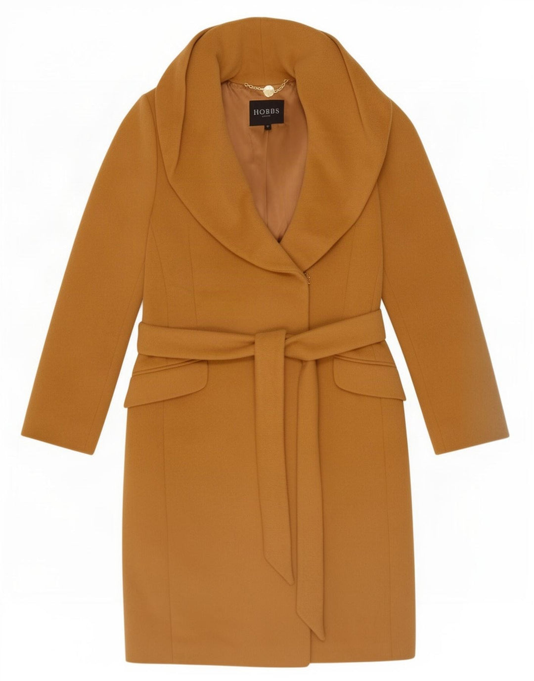 Женское пальто Hobbs UK 12 Medium Бежевый Ангора