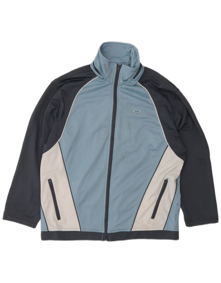 LOTTO Женский спортивный костюм Top Jacket UK 20 2XL Синий Цветной блок