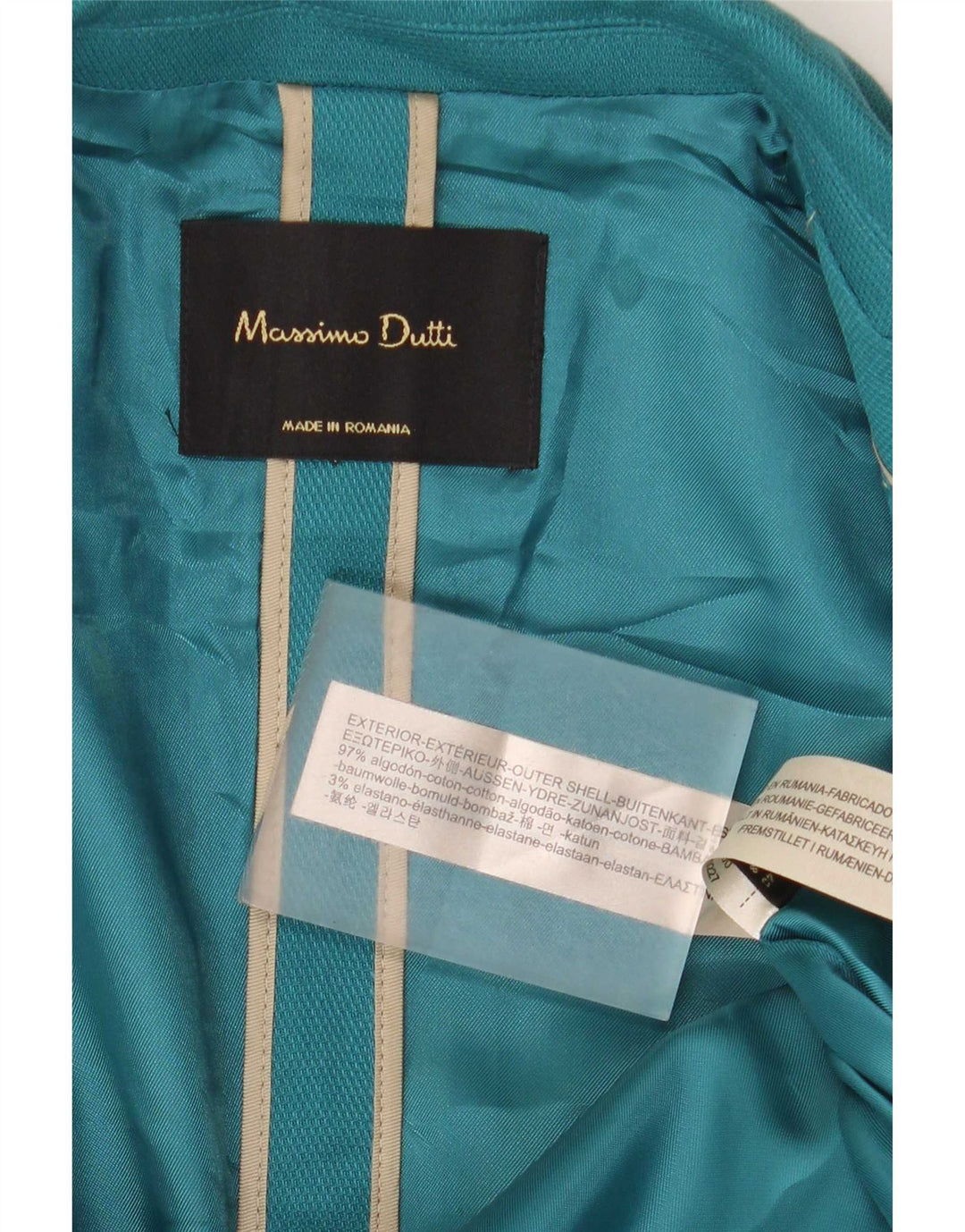 Massimo Dutti Женский пиджак на 1 пуговице EU 40 Средний синий хлопок