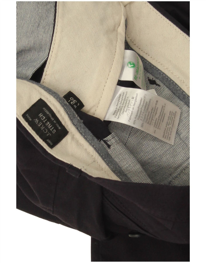 Мужские прямые брюки-чиносы J. Crew W31 L30 темно-синего цвета из полиэстера