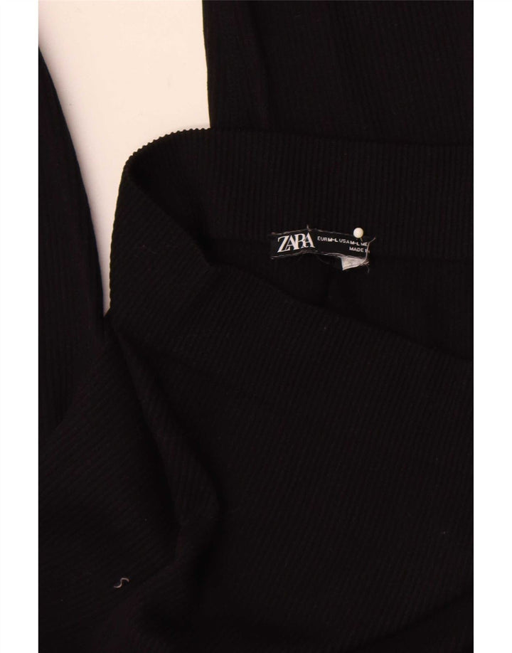 Женские леггинсы Zara UK 14, средние, черные