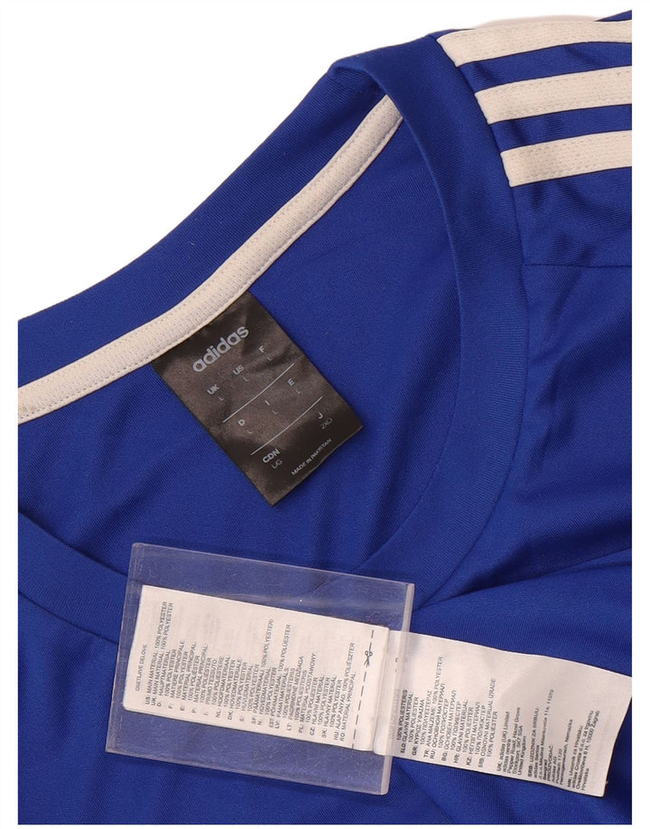 Мужская футболка Adidas Climalite, большой синий полиэстер