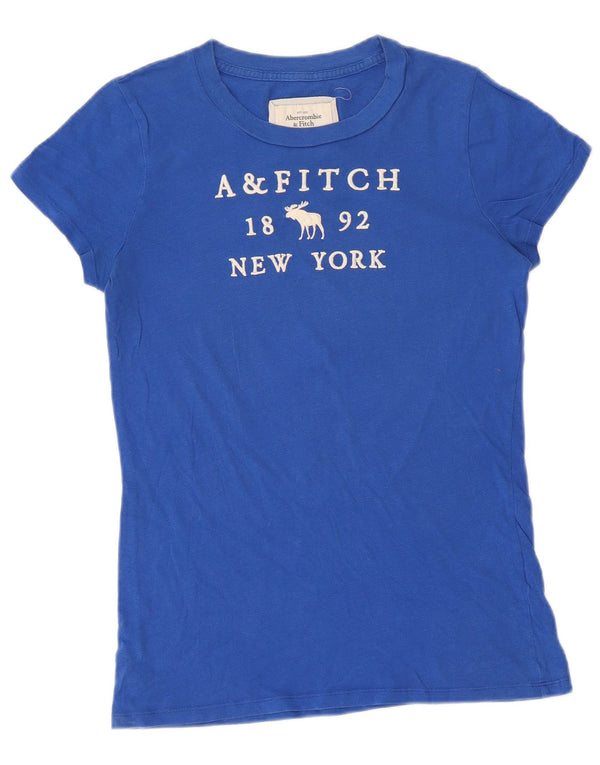 Женская футболка с рисунком Abercrombie & Fitch Top UK 14, большая синяя
