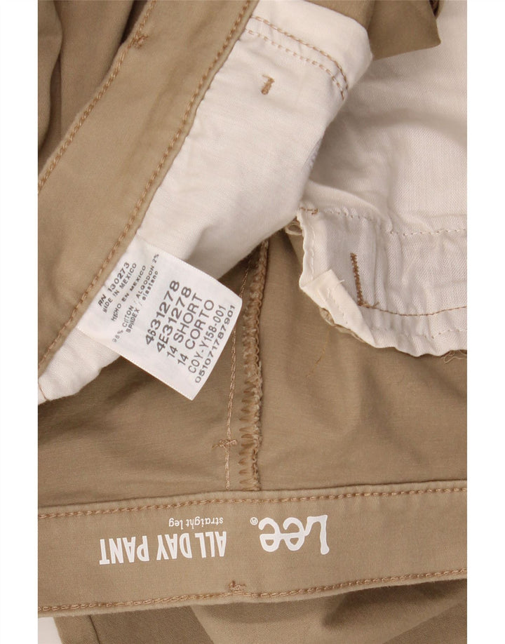 Женские прямые повседневные брюки LEE, США 14, XL, W34, L28, коричневые, хлопковые