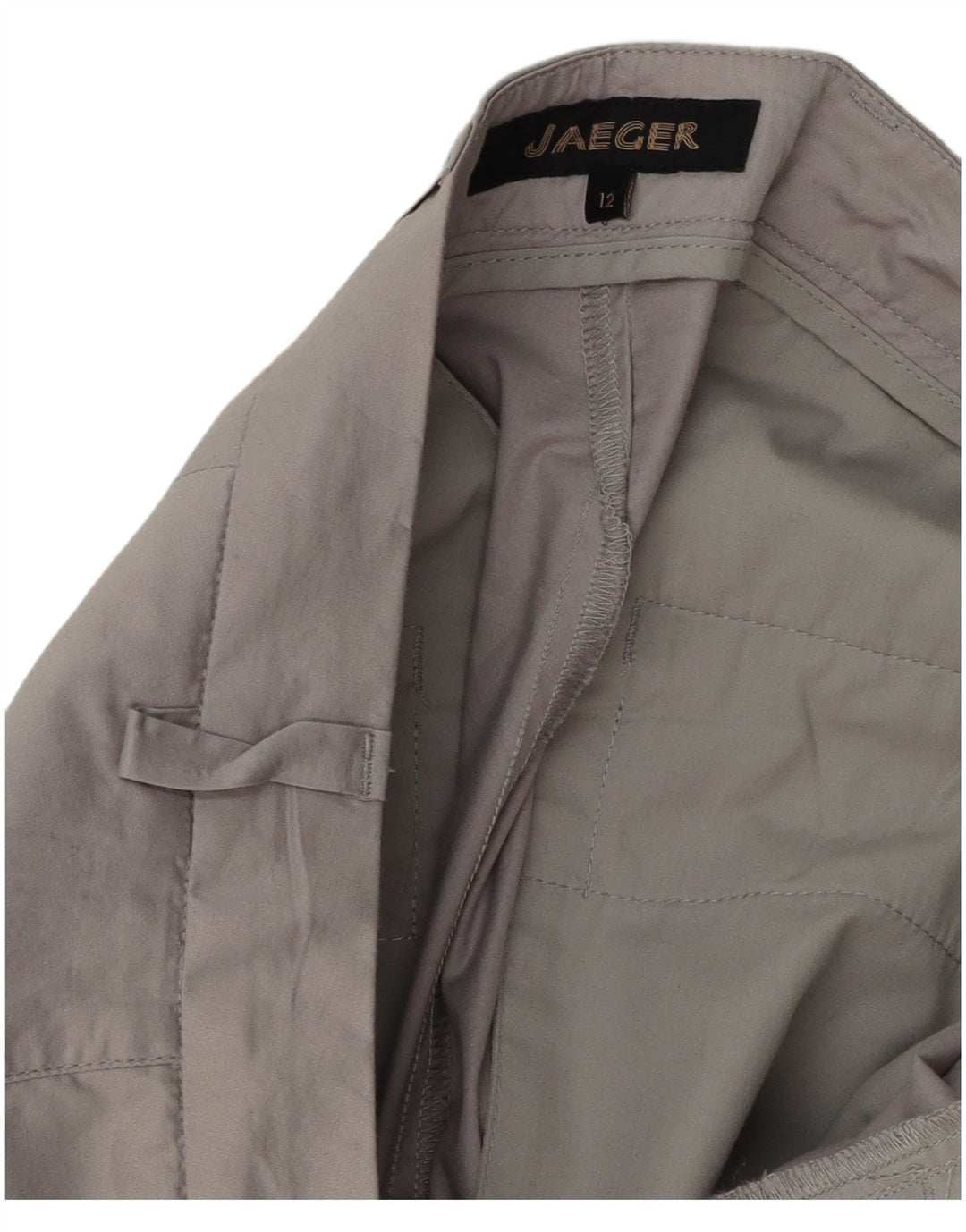 Женские укороченные костюмные брюки Jaeger UK 12 Medium W32 L25, серый полиэстер