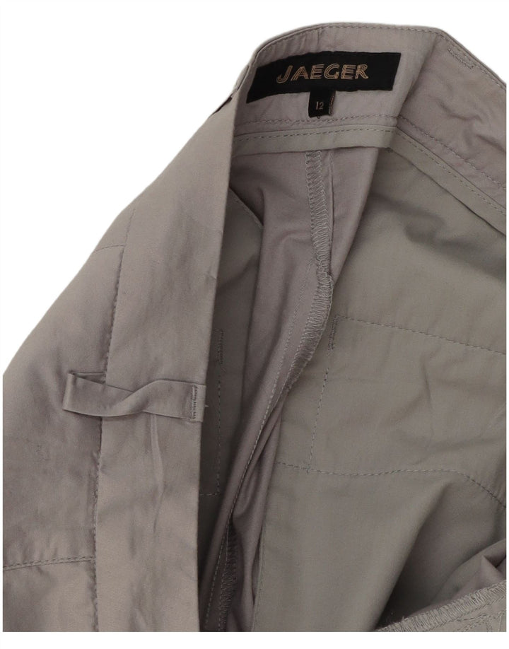 Женские укороченные костюмные брюки Jaeger UK 12 Medium W32 L25, серый полиэстер