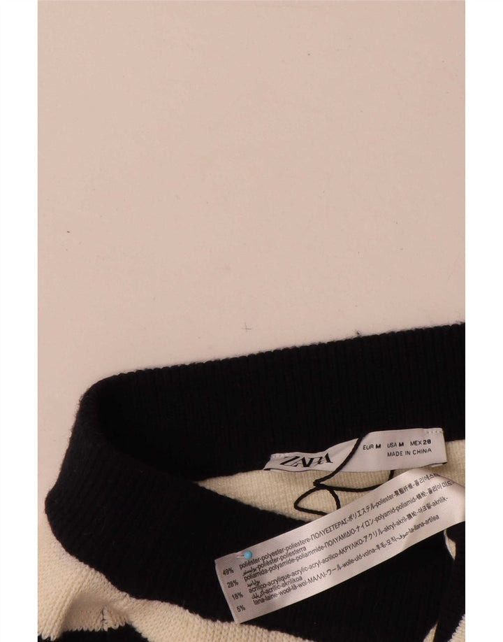 Женская трикотажная юбка-карандаш Zara Medium W30, полиэстер в черную полоску