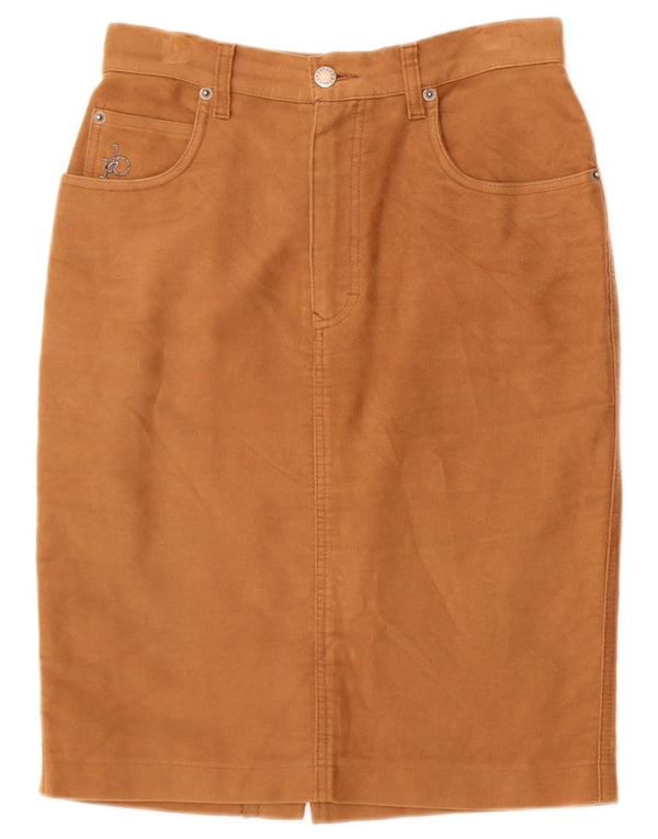 Женская юбка-карандаш с высокой талией Roccobarocco IT 44 Medium W26 Бежевый хлопок