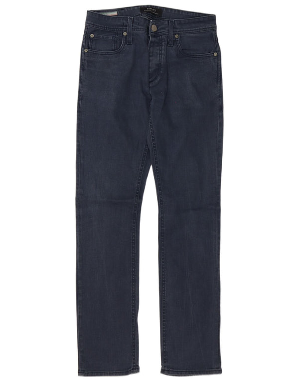 Мужские прямые джинсы Jack & Jones Clark стандартного кроя W30 L32 темно-синие, хлопок