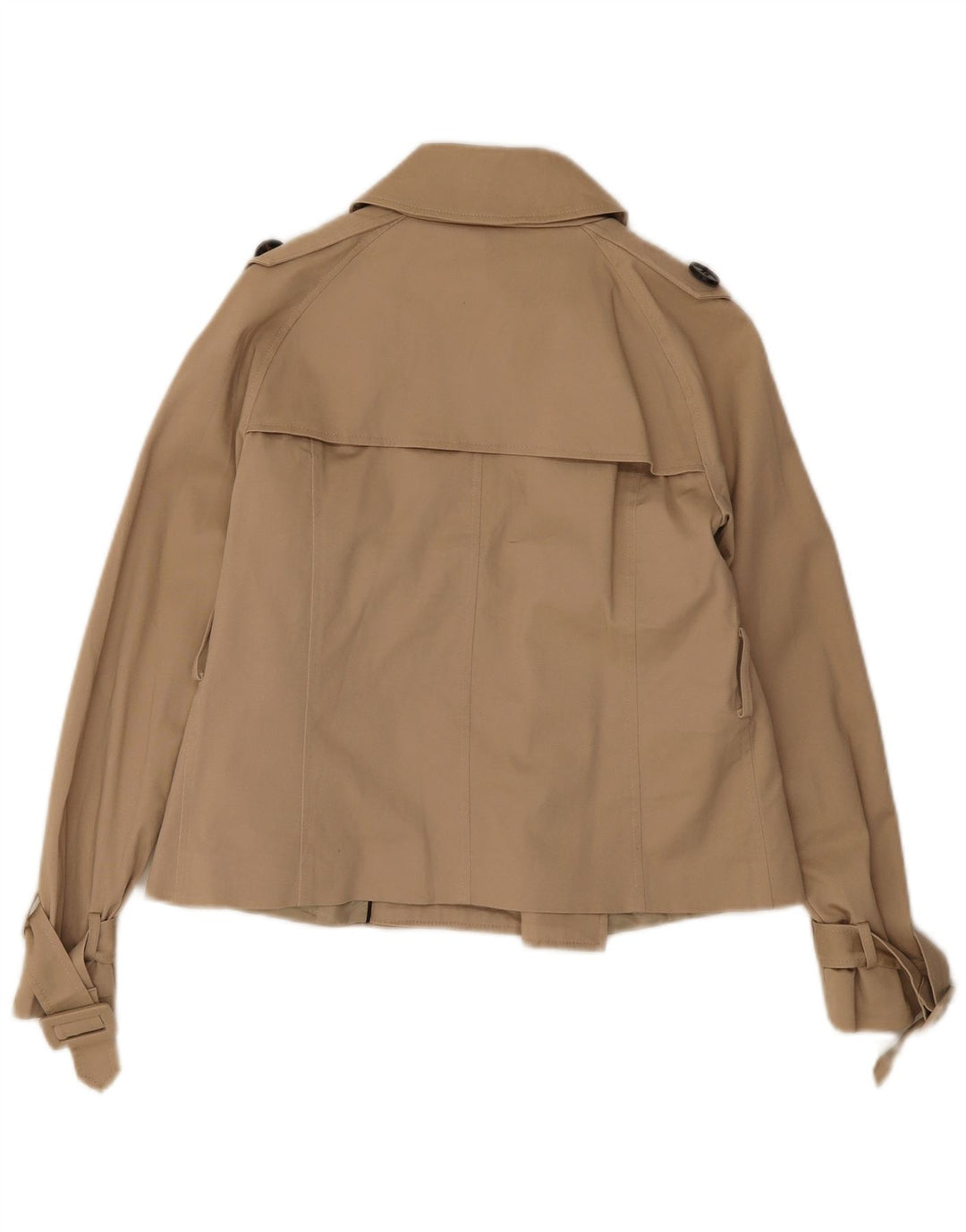 Женский короткий тренч Zara UK 14, большой бежевый