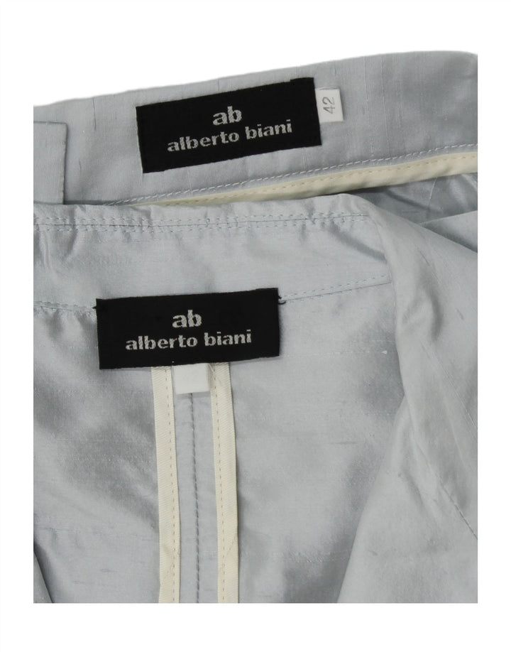Alberto Biani Женский комплект из 2 частей юбки с 3 пуговицами IT 42 Medium W26 Синий шелк