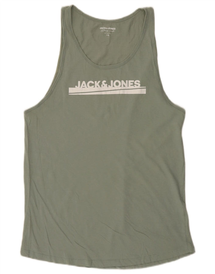 Мужской жилет с рисунком Jack & Jones, большой зеленый хлопок
