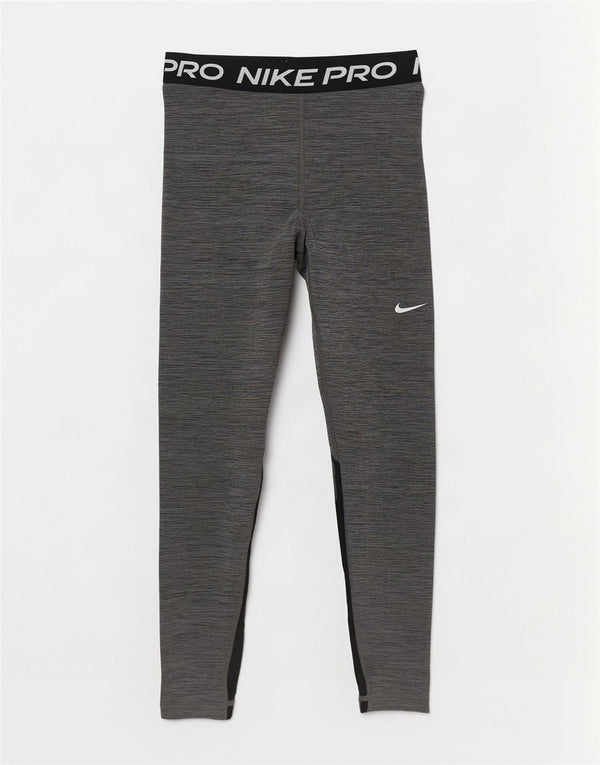 Женские леггинсы с рисунком Nike Dri Fit XS W24 L32, серые, полиэстер с цветными блоками