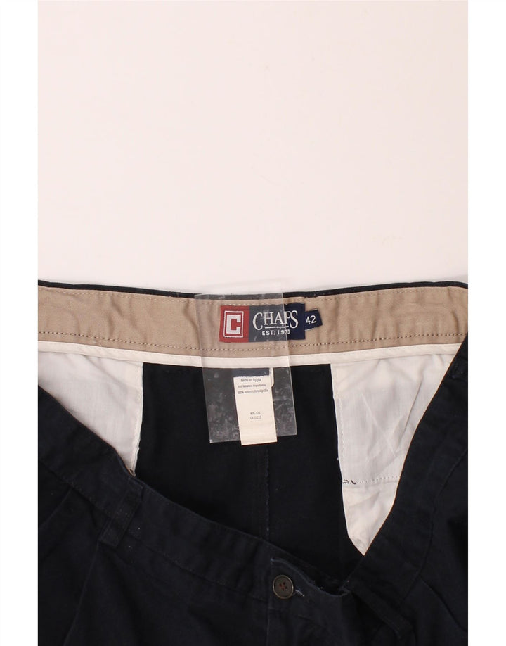 CHAPS Mens Pegged Chino Shorts W42 2XL Navy Blue Cotton Vintage Chaps and Second-Hand Chaps from Messina Hembry 
