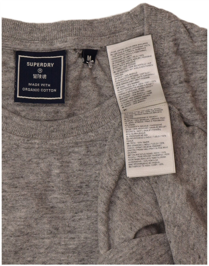 Мужской жилет Superdry из хлопка среднего серого цвета в крапинку