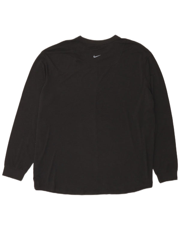 Мужской топ Nike Dri Fit с длинным рукавом 2XL, черный полиэстер