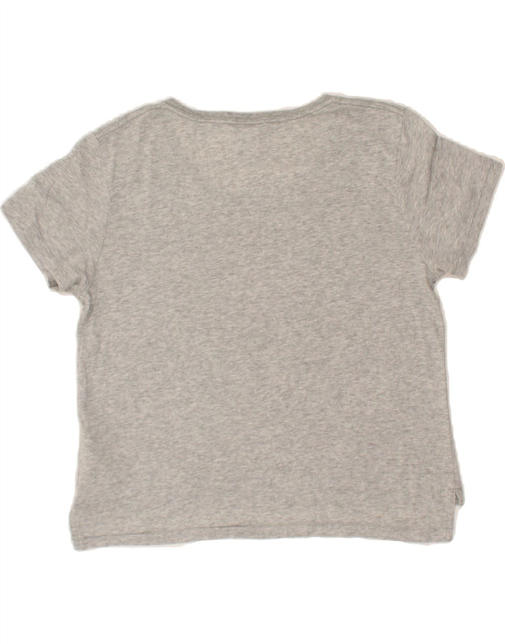 NIKE Womens Oversized Crop Graphic T-Shirt Top UK 6 XS Grey Polyester Vintage Nike and Second-Hand Nike from Messina Hembry 